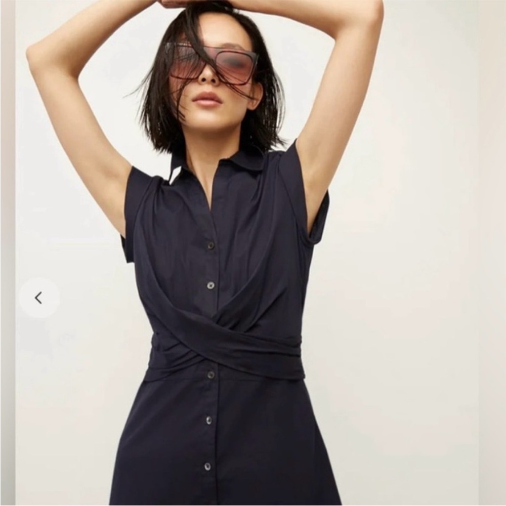 NWT Veronica Beard Navy Nagano Dress - Picture 3 of 4
